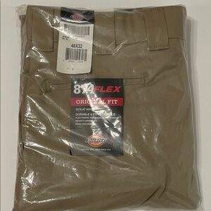 Dickies  46”X 32” 874 Flex Original Fit Work Pants - Khaki Desert Sand